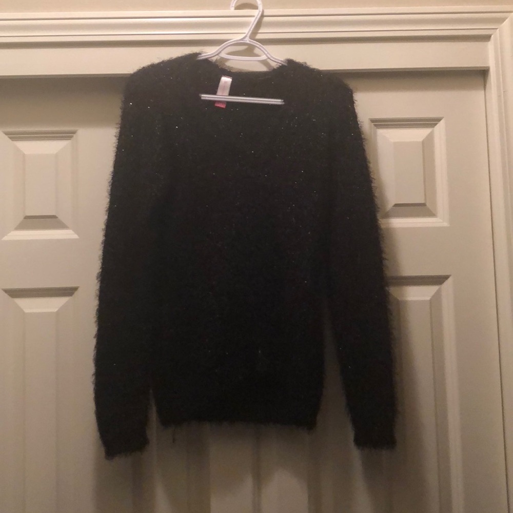Fluffy black sweater